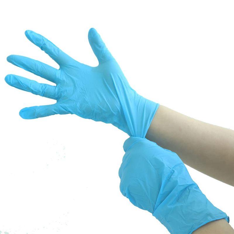 手袋　山善　ニトリル手袋　食品衛生法適合　使い捨て手袋　粉なし　10箱(1000枚)　左右兼用　伸縮性　強度　パウダーフリー　YZ-NGーM(BL