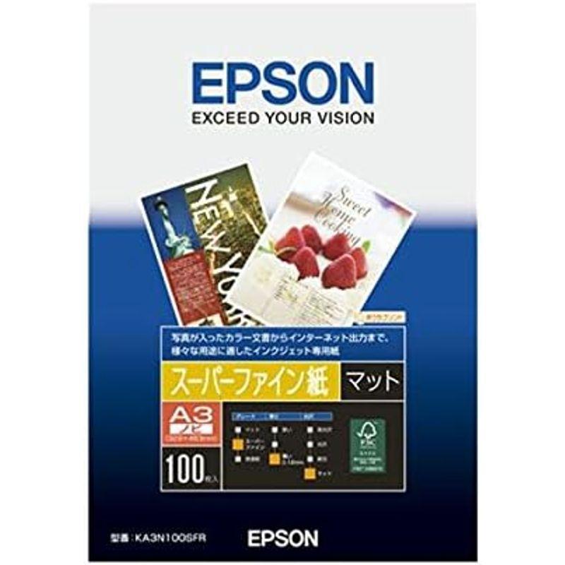 （まとめ） エプソン EPSON スーパーファイン紙 A3ノビ KA3N100SFR 1箱（100枚） ×2セット ds-1571982｜qualityfactory｜02