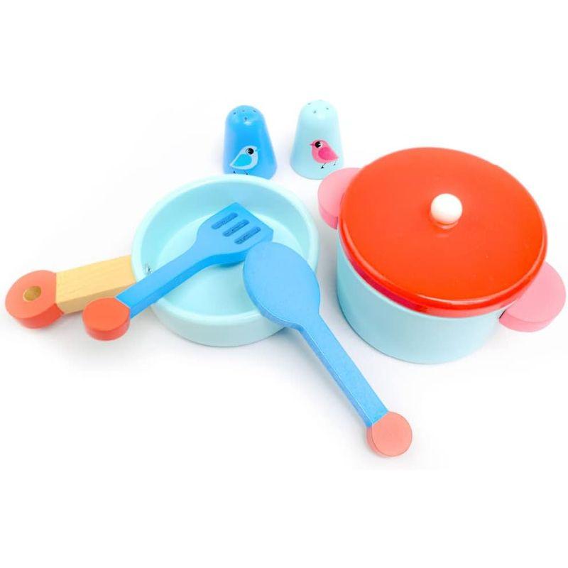 おままごと キッチン 木製 調理台 3歳 女の子 プレゼント 知育玩具 DJECO ジェコ ブルークッカー (DJ06507) プレゼント キッチン 木製 調理台 3歳 女の子 知育玩具 DJECO ジェコ ブルークッカー DJ06507