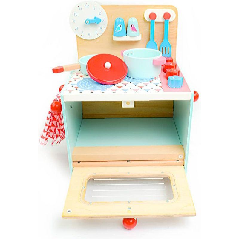 おままごと キッチン 木製 調理台 3歳 女の子 プレゼント 知育玩具 DJECO ジェコ ブルークッカー (DJ06507) プレゼント キッチン 木製 調理台 3歳 女の子 知育玩具 DJECO ジェコ ブルークッカー DJ06507