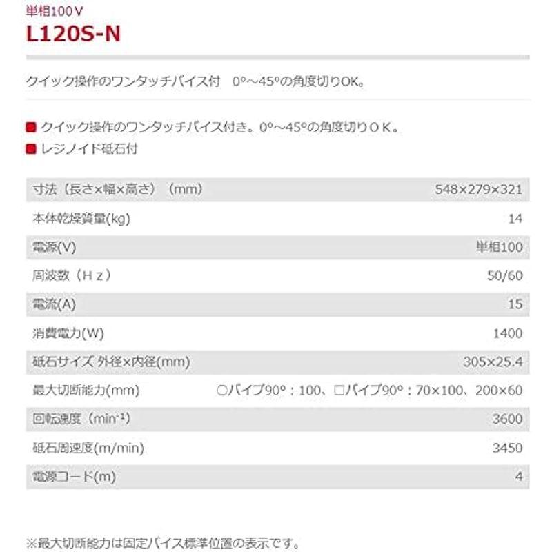 小型切断機 新ダイワ 305砥石用 L120SN : 20230705211905-00574