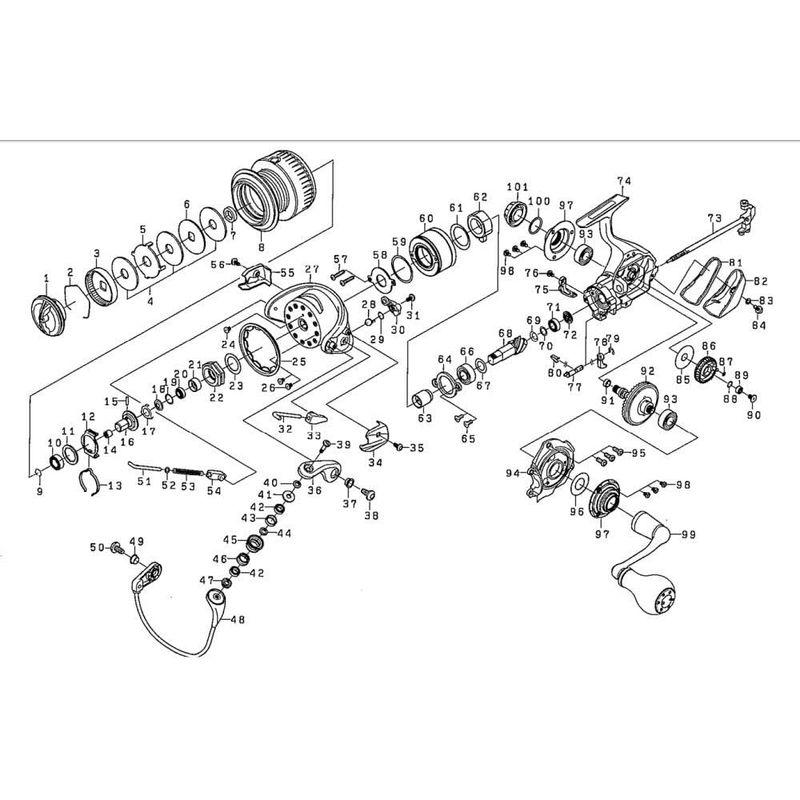 釣り用リールのスプール ダイワ(DAIWA) 純正パーツ 17 紅牙 EX 2510RPE スプール (2-8) 部品番号 8 部品コード 128B21 00056｜qualityfactory｜03