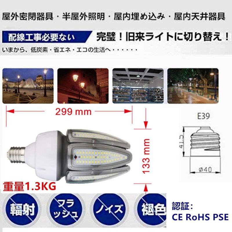 LED電球　コーン型　E39　水銀灯　防水　水銀灯　700W~800W形相当　水銀灯交換など80W　11200lm(ルーメン)　IP65防塵