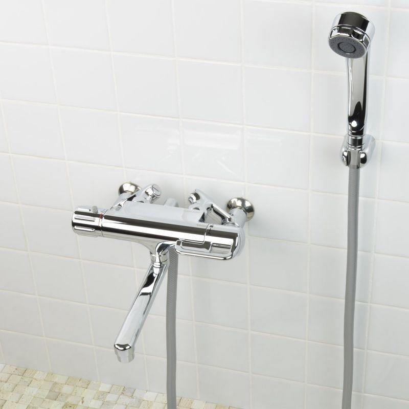浴室水栓 サーモスタットシャワー混合栓 シャワーヘッド・シャワーミキサー カクダイ 174-323｜qualityfactory｜05