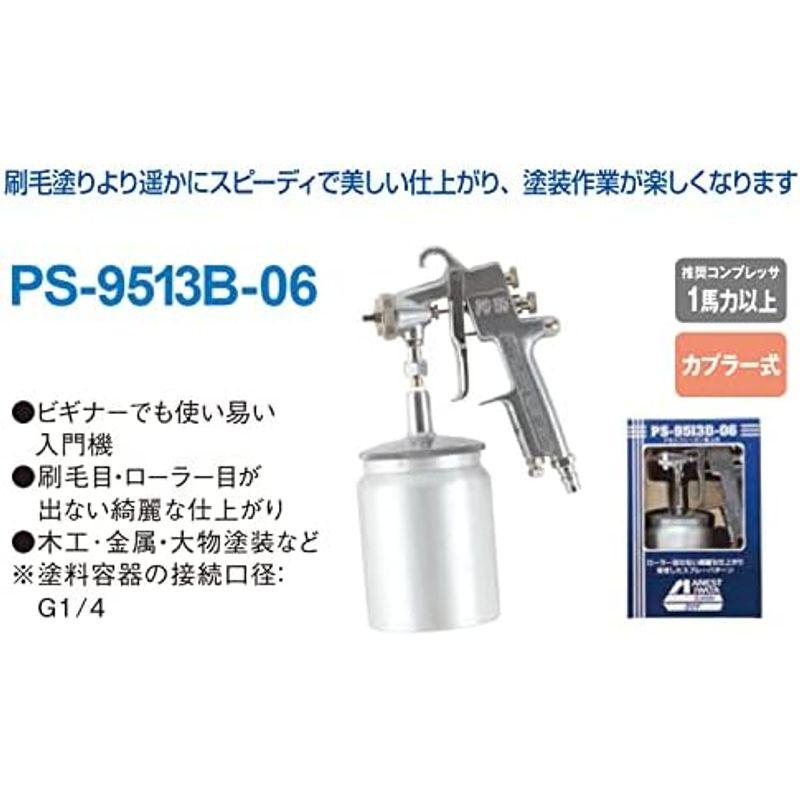 アネスト岩田 AIRREX スプレーガン 吸上式 初心者向き PS-9513B-06｜qualityfactory｜02