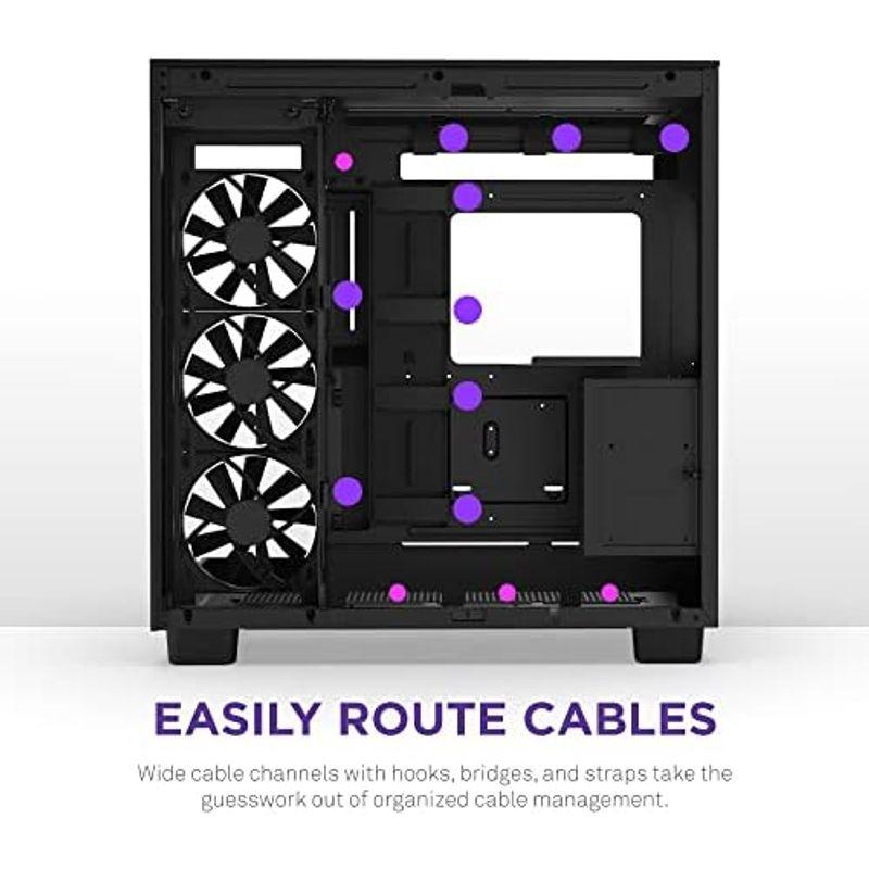 NZXT H9 Flow 2層構造 ミドルタワー PCケース Black CM-H91FB-01 CS8576｜qualityfactory｜03