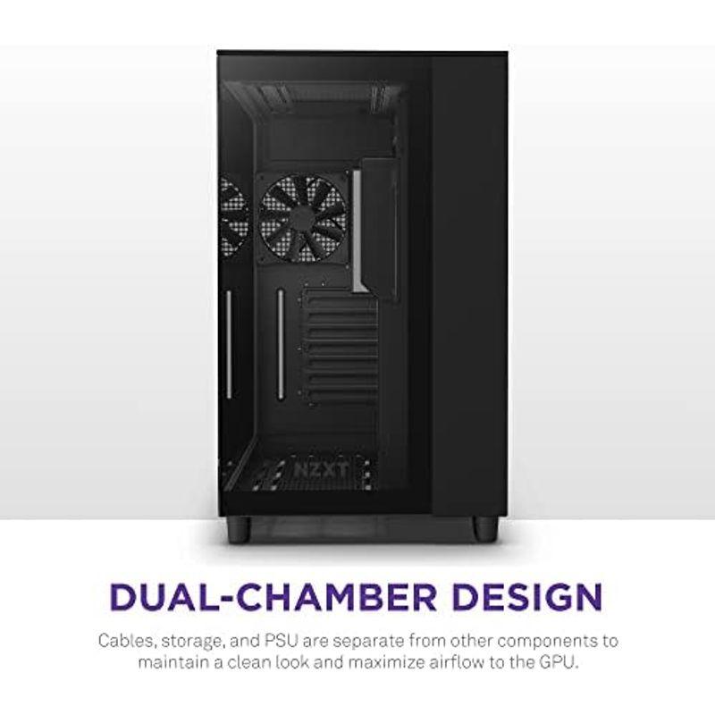 NZXT H9 Flow 2層構造 ミドルタワー PCケース Black CM-H91FB-01 CS8576｜qualityfactory｜10