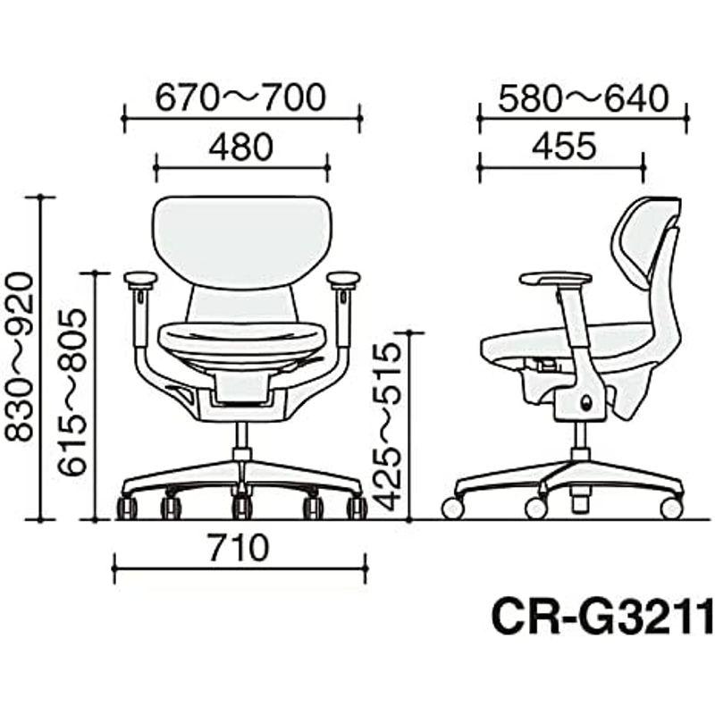 メーカー配送・設置・組立コクヨ イング イス ブラック クッションタイプ デスクチェア 事務椅子 座面が360°動く椅子 CR-G3201E｜qualityfactory｜16