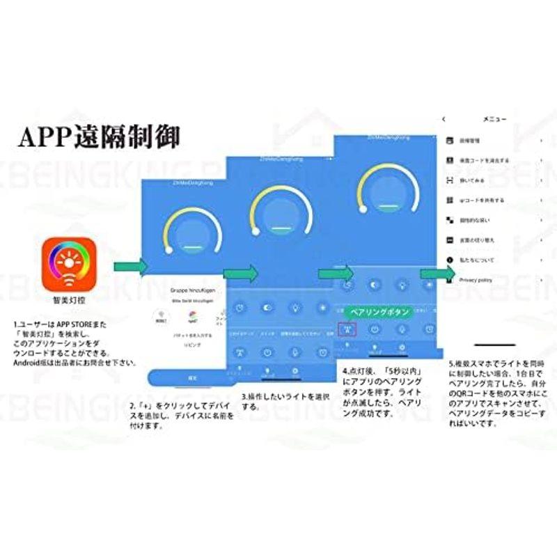 BKBEINGKING 北欧風 4-6畳 APP遠隔制御 無段階調光調色 LED シーリングライト 北欧 おしゃれ インテリア ライト リモ｜qualityfactory｜13