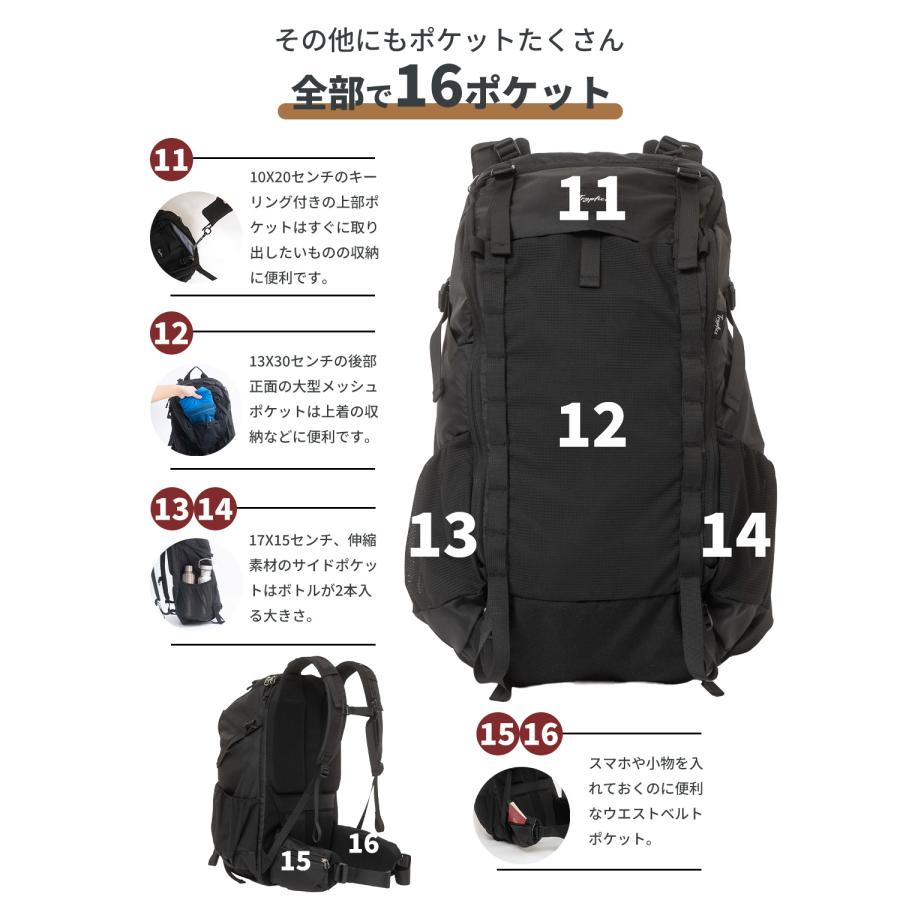 Tryptics トラベル バックパック リュック アドベンチャー 40L 大容量