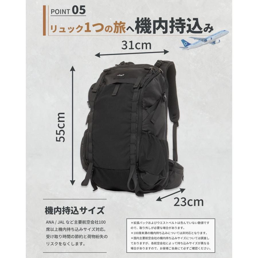 Tryptics トラベル バックパック リュック アドベンチャー 40L 大容量
