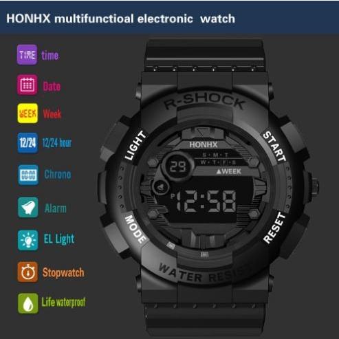 Honex メンズ 腕時計 デジタル Led 防水 クロノグラフ カレンダー 黒 安い 多機能 スポーツ 10代 代 30代 0027 Watch Mens Nobland Cool Digital Black Quart2 通販 Yahoo ショッピング