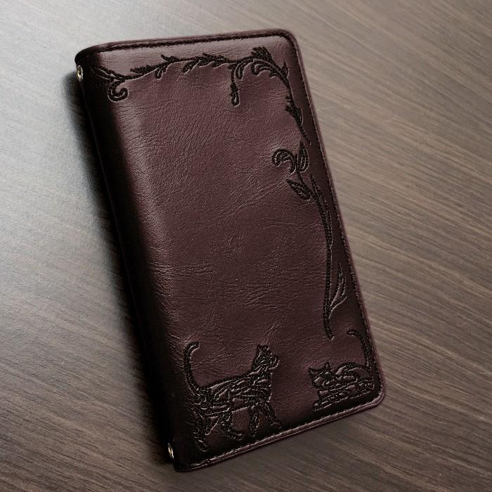 Android One アンドロイドワン ケース カバー 手帳 手帳型 猫刺繍 スマホケース スマホカバー S10 S9 S7 S6 S5 S4 S3 S2 S1 X5 X4 X3 X1 | アンドロイド | 19