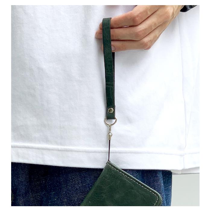 スマホ ストラップ 手首 本革 ストラップ 本革 ジェントルマン スマホ ハンドストラップ 携帯ストラップ レザー リストストラップ 革 本皮 牛革 ヌメ革 |  | 02