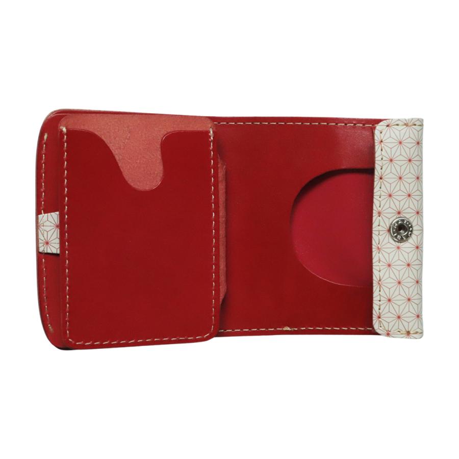 小さいふ コンチャ クアトロガッツ 麻の葉 栃木レザー 小さい財布 お札