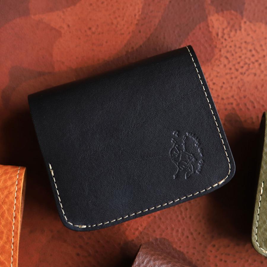 小さいふ コンチャ クアトロガッツ イタリアンオイルレザー ブラック