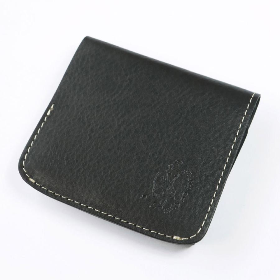 小さいふ コンチャ クアトロガッツ イタリアンオイルレザー ブラック