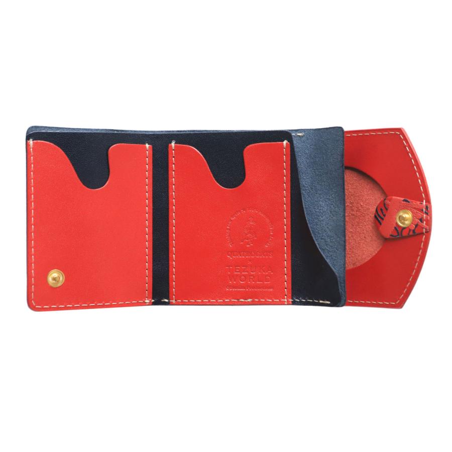 ☆かめ☆　クアトロガッツ ペケーニョ ヌメ革 新品未使用 小さい財布 小さいふ。栃木レザー素-su-シリーズ「ペケーニョ 考える牛