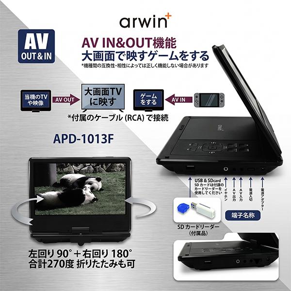 ポータブルDVDプレーヤー 10.1インチ フルセグ 車載用 部屋用 サブ