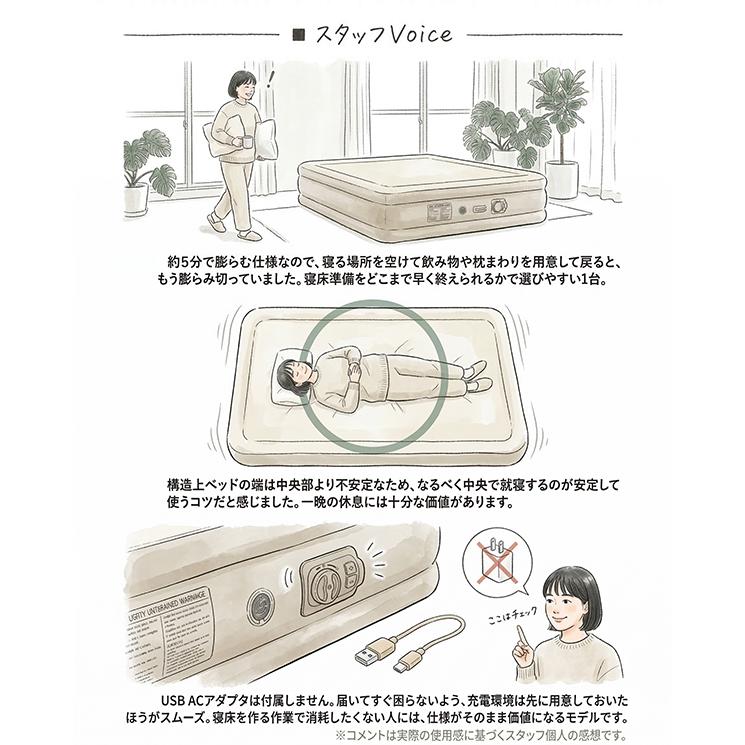 エアーベッド ダブル 電動 ポンプ内蔵 極厚37cm 3分で膨らむ 簡易
