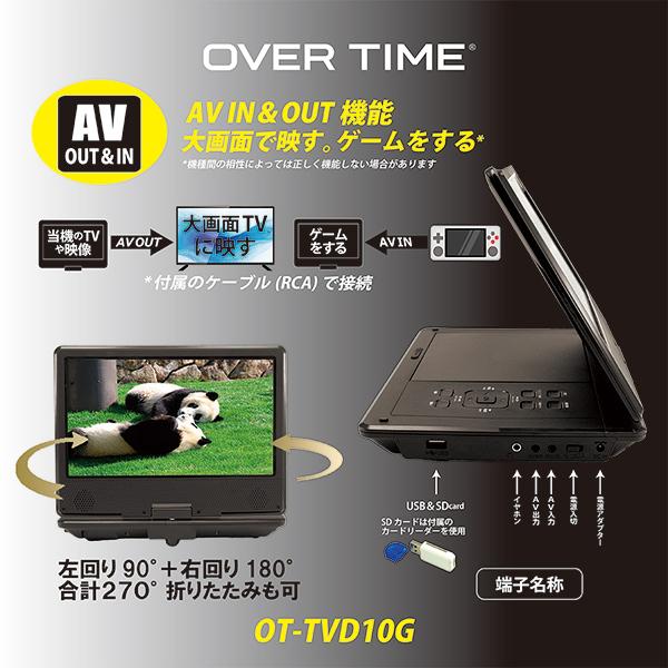 ポータブルDVDプレーヤー 10.1インチ テレビ フルセグ 地デジ ワンセグ