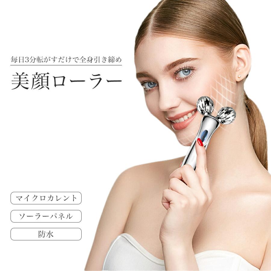 送料無料 】 【日本語説明書付き】美顔 美容ローラー 美顔ローラー