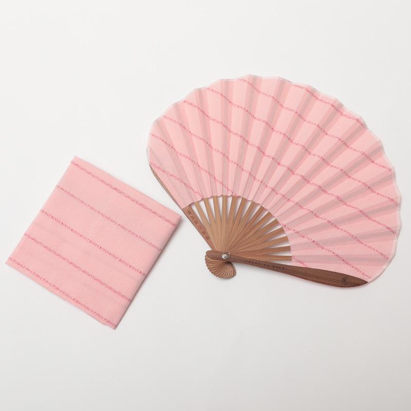 西川庄六商店 アリガトウ扇子ハンカチギフトセット 播州織 阿江