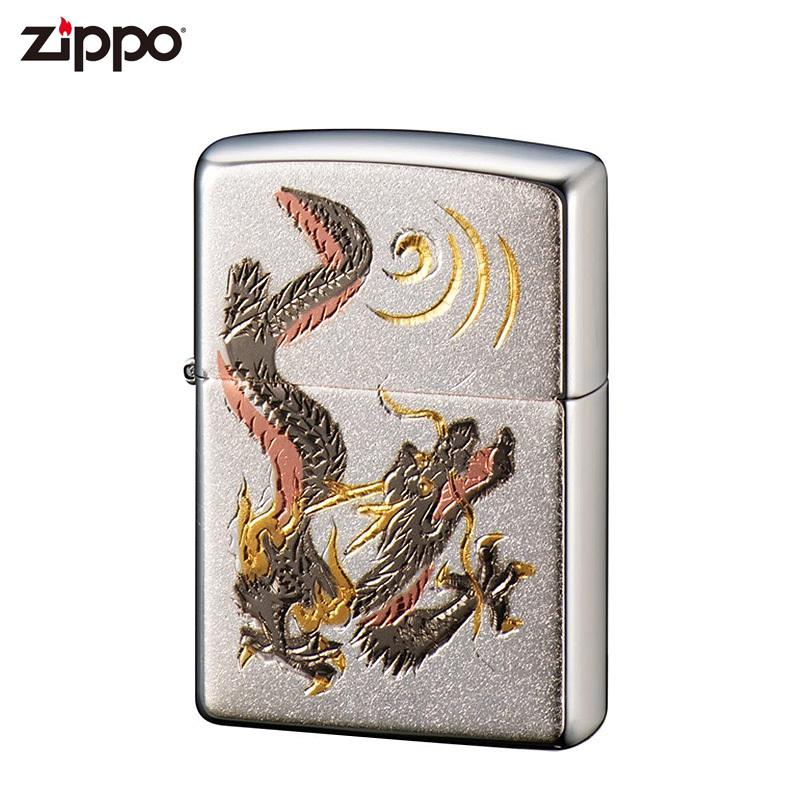 ジッポー ジッポ 和柄 電鋳板 ライター 龍 zippo ZIPPO シルバー