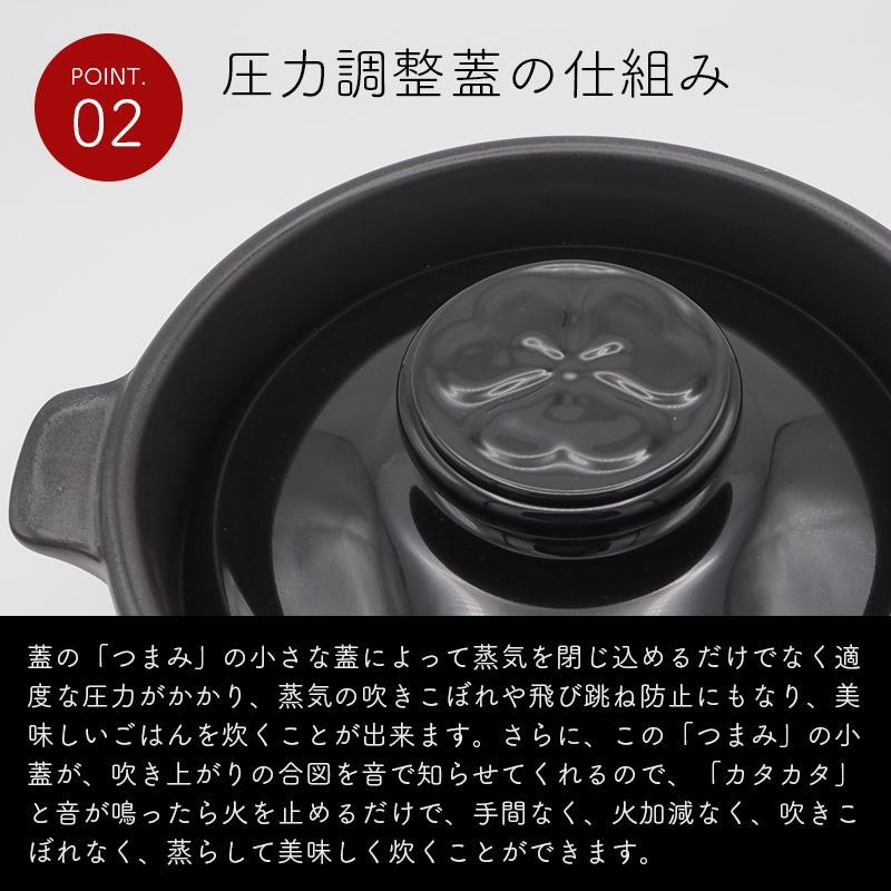 有田焼 ごはん鍋 究極のごはん鍋HACHI 3合 直火 電子レンジ 日本製