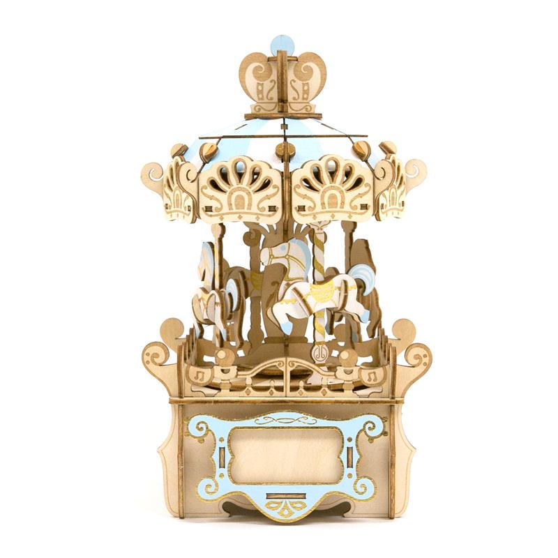 正規販売 ki-gu-mi オルゴール付き メリーゴーランド Wooden Art 木製