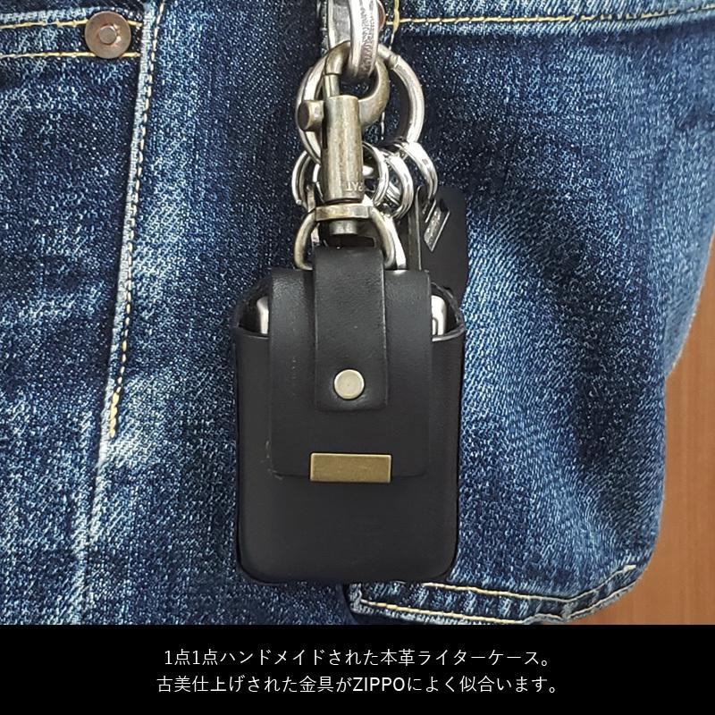 本革 ライターケース ジッポー用 ZIPPO用 革ケース キーホルダー付 ギフト プレゼント メンズ 父の日 ギフト プレゼント 日本製 ハンドメイド｜quattroangoli｜05