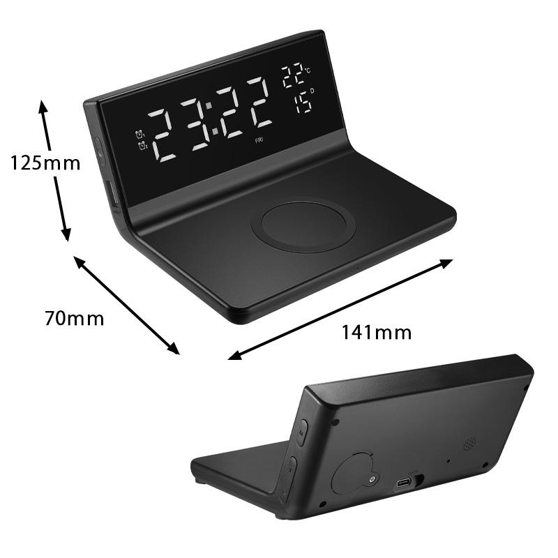 置き時計 ワイヤレス 充電器付き チャージャークロック2 RELAX