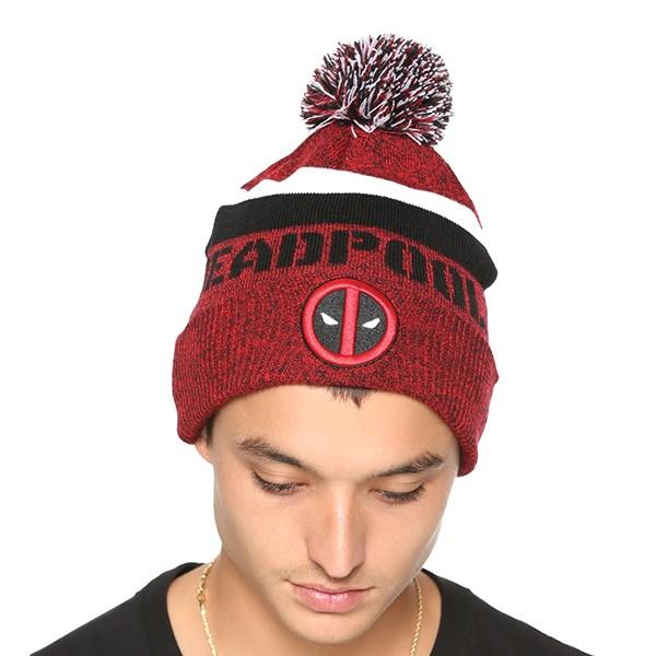 マーベル/ウォッチマンビーニー デッドプール ポンポン付き ニット帽