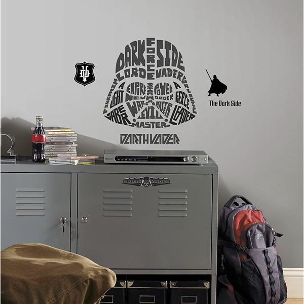 ルームメイツ/スターウォーズ タイポグラフィック ダースベイダー/ピール&スティック ジャイアント ウォール デカール