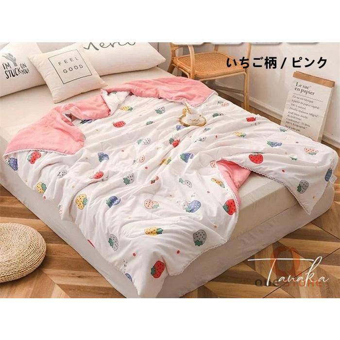 夏ふとん 肌掛け布団 子供用 夏布団 洗濯機OK 可愛い柄 肌触りいい 軽量 洗いざらし 冷房対策 通気性いい 夏用 春　秋　冬　肌布団 ブランケット |  | 09