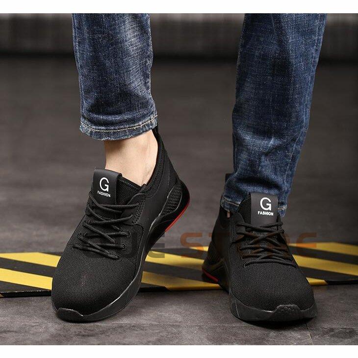 完璧 安全靴 おしゃれ メンズ レディース スニーカー 通気 軽い 軽量 大きいサイズ 踏み抜き防止 滑りにくいつま先保護 作業靴 Discoversvg Com