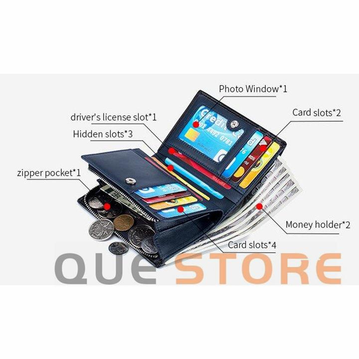 財布 メンズ 牛革 二つ折り財布 さいふ 多機能 大容量 カード入れ 小銭入れ サイフ さいふ スキミング防止 男性 プレゼント 　　敬老の日 |  | 02