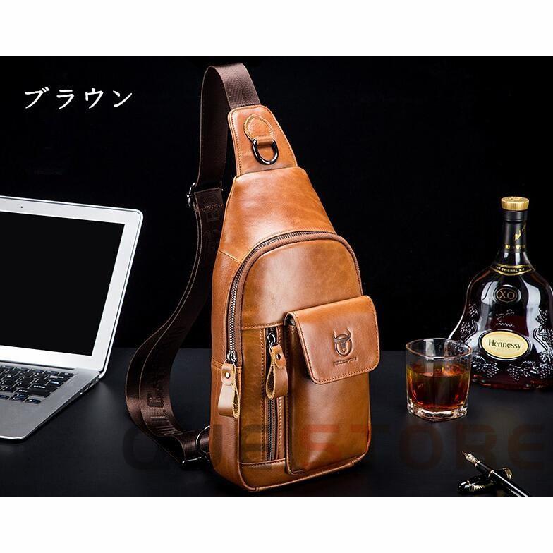ボディバッグ メンズ 本革 牛革 ショルダーバッグ 斜めがけバッグ ワン