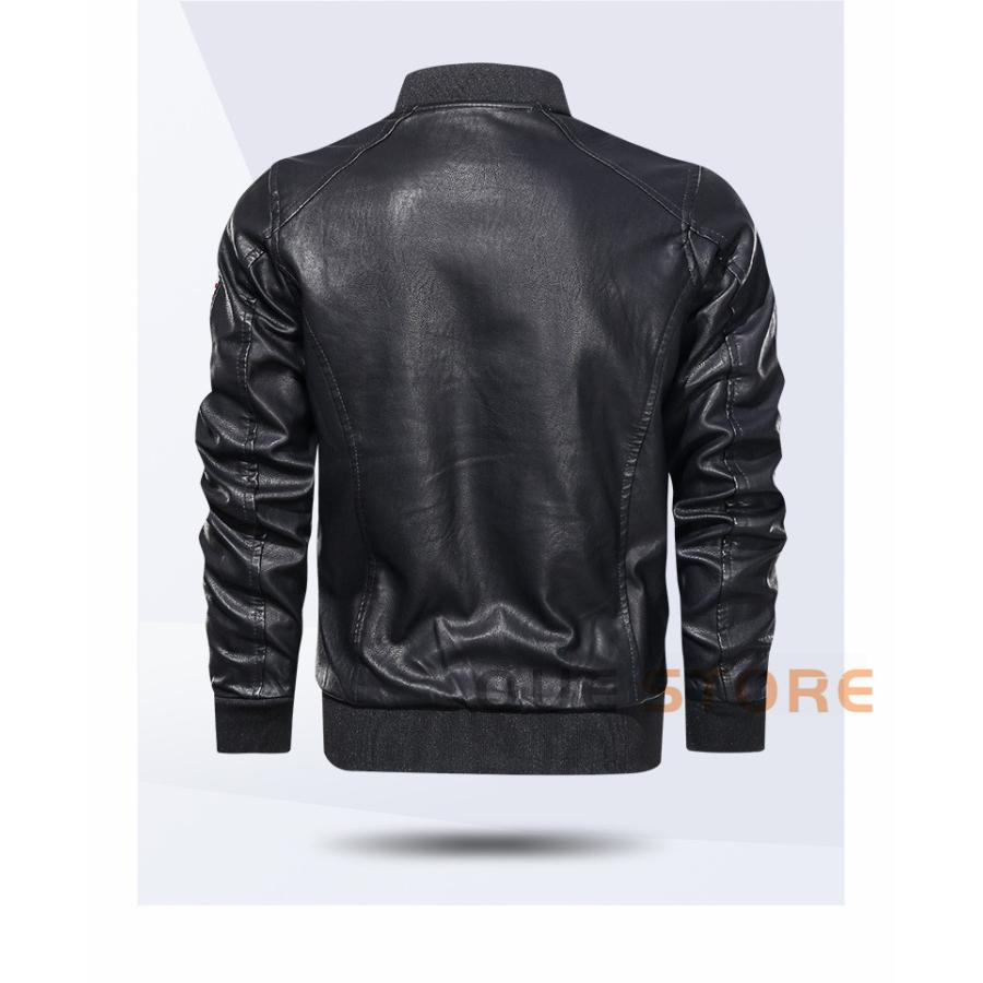 バイクウェア バイクジャケット メンズ レザージャケット ライダース バイクウェア 皮ジャン 革ジャン 立て襟 おしゃれ　裏起毛 |  | 10