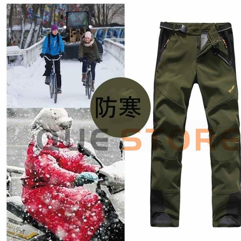 バイクパンツ　防寒ズボン メンズ ソフトシェルパンツ  登山ズボン 男女兼用 裏起毛パンツ 防水ズボン クライミングパンツ 防風防寒吸汗 春秋冬用｜que-store｜08