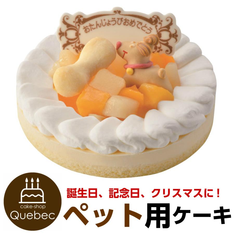 犬用 いぬ用 Dog cake プレートキャンドル付！　誕生日ケーキ レアチーズ ペットケーキ バースデーケーキ | 