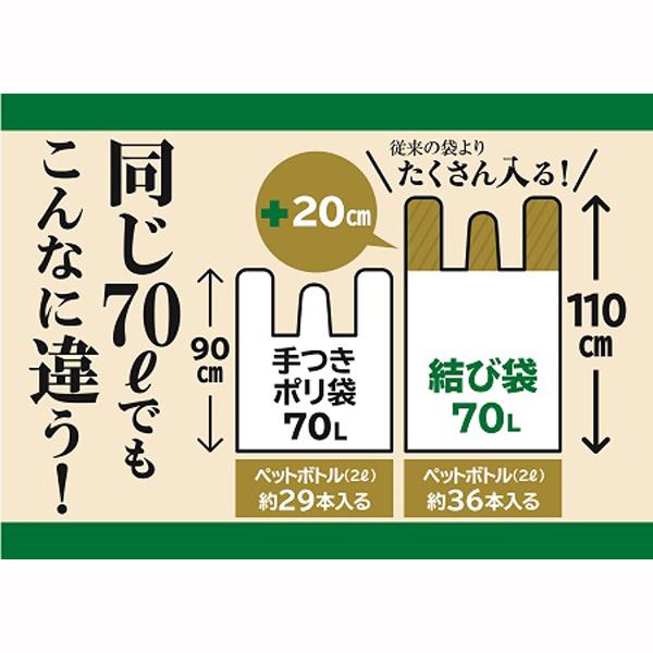 結び袋７０Ｌ　白半透明　２０枚（むすび部２００ｍｍ）_1