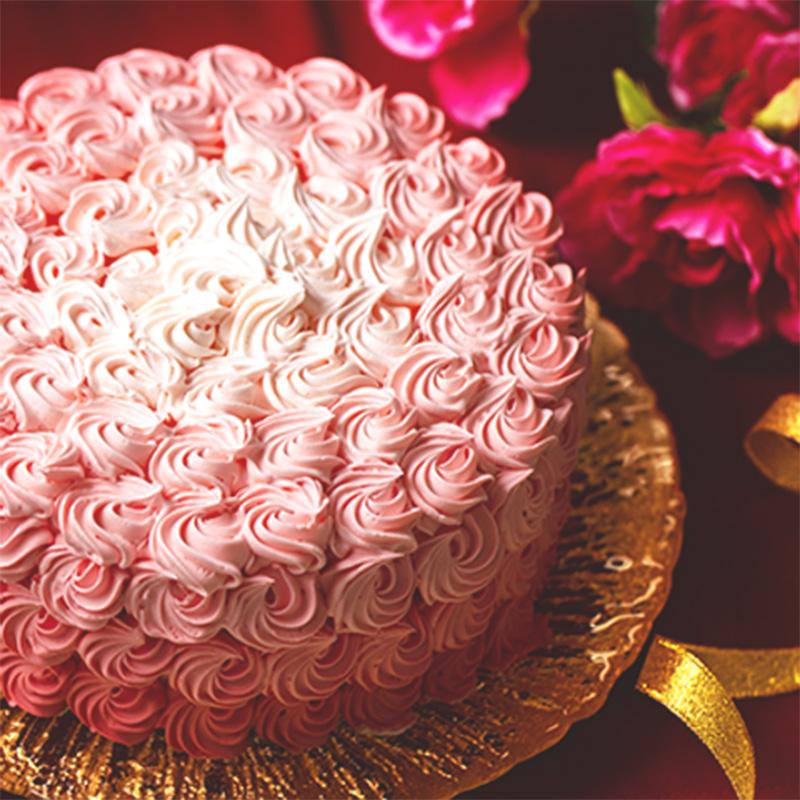 クラデーションが綺麗なローズケーキ 薔薇のデコレーションケーキ 甘さ控えめのバタークリーム 6号18cm 薔薇スイーツ 薔薇のケーキ |  | 02