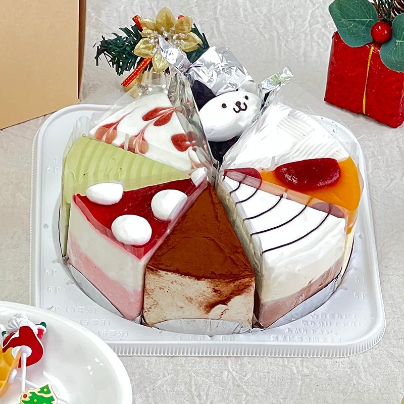 あすつく 7大アレルゲン不使用 クリスマス限定 8種類のケーキセット 5号 直径15 0cm アレルギー対応クリスマスケーキ デコレーション ショート ケーキ