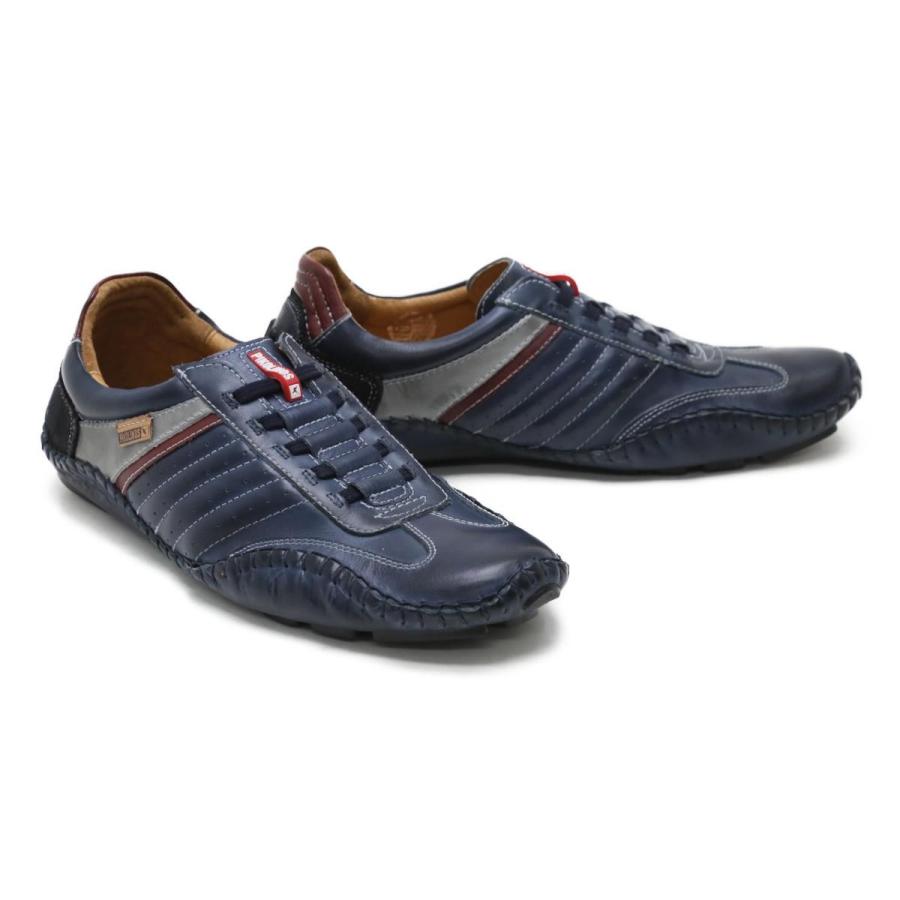 新品[サイズ交換片道無料]ピコリノス / PIKOLINOS メンズ カジュアルシューズ 15a-6092c1 フエンカラル/ドライビングスニーカー ホワイト ブルー ブラウン 自分で履ける