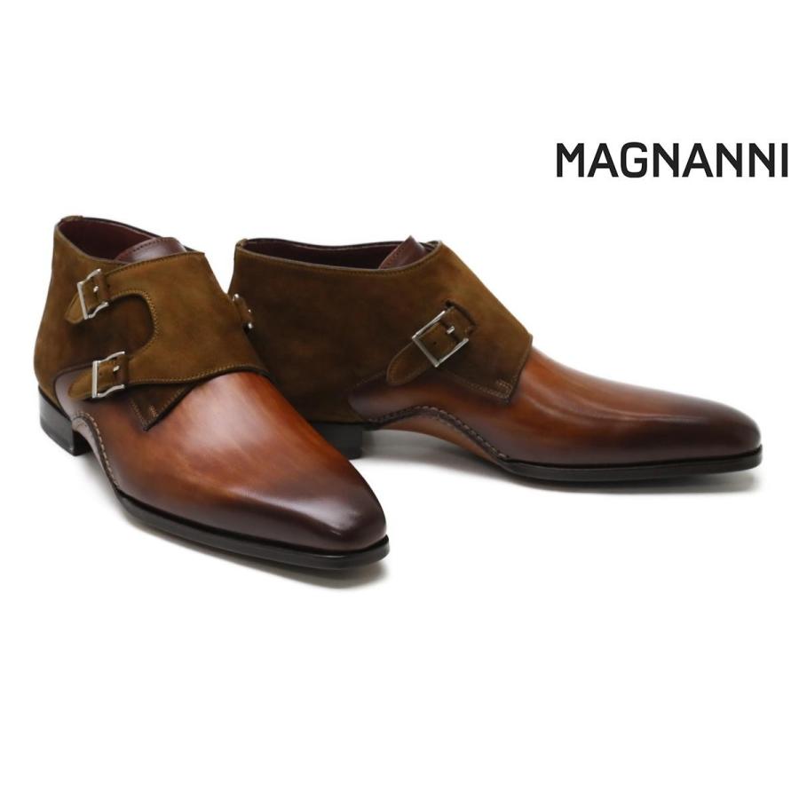 マグナーニ Magnanni メンズ ドレスシューズ 102lbrlbrs 与え クインクラシコ トリプルモンクストラップブーツ