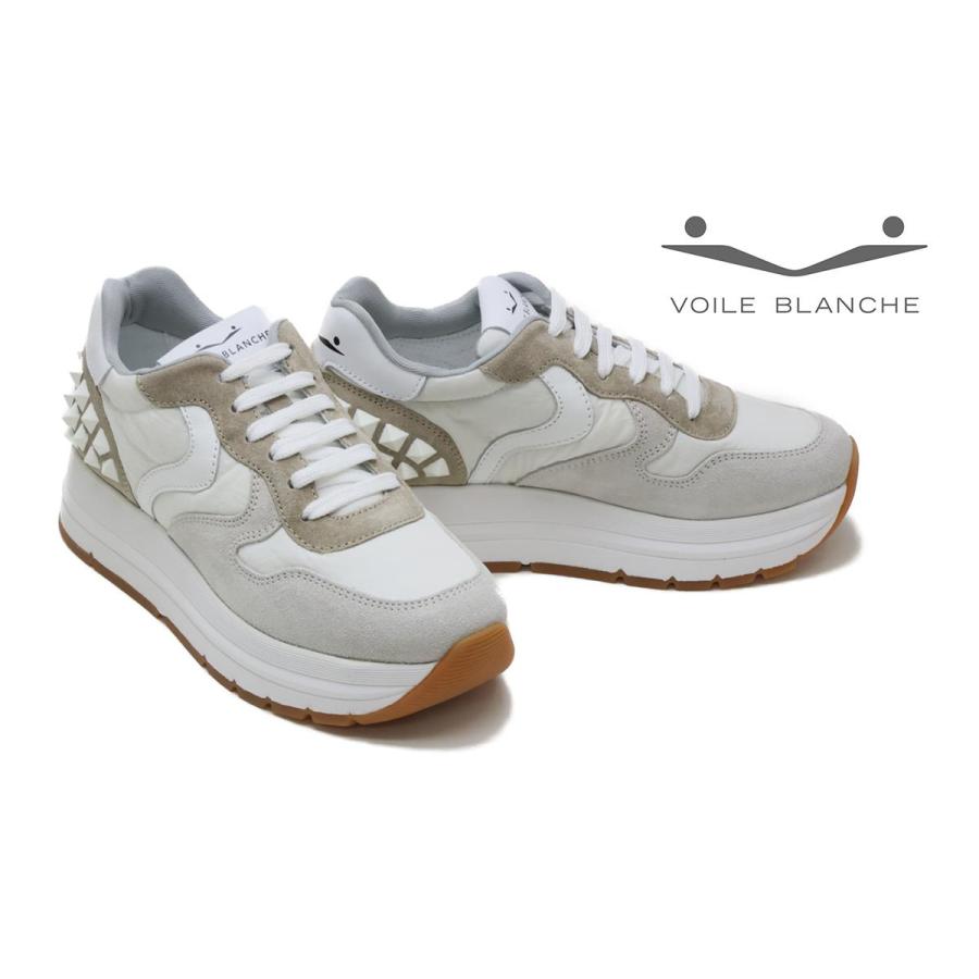 VOILE BLANCHE スタッズ付きホワイトスニーカー