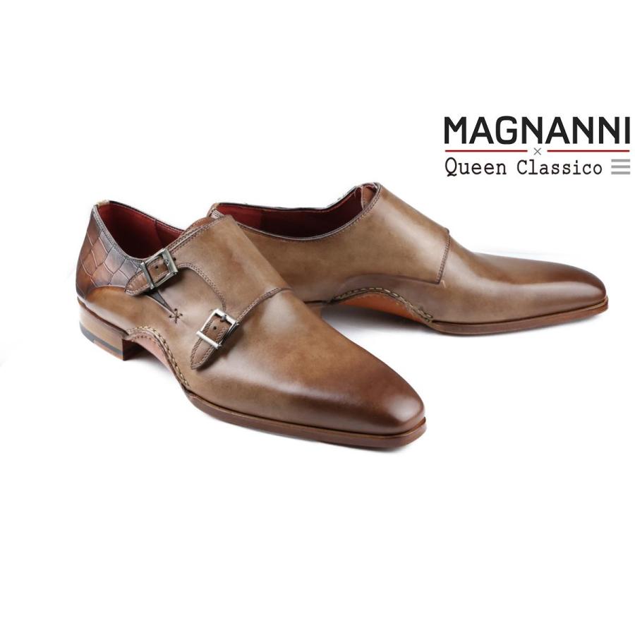 MAGNANNI マグナーニ ダブルモンク ダークブラウン US8 オパンカ ステッチキャップトウ ブラウン | 23127 BR – MAGNANNI