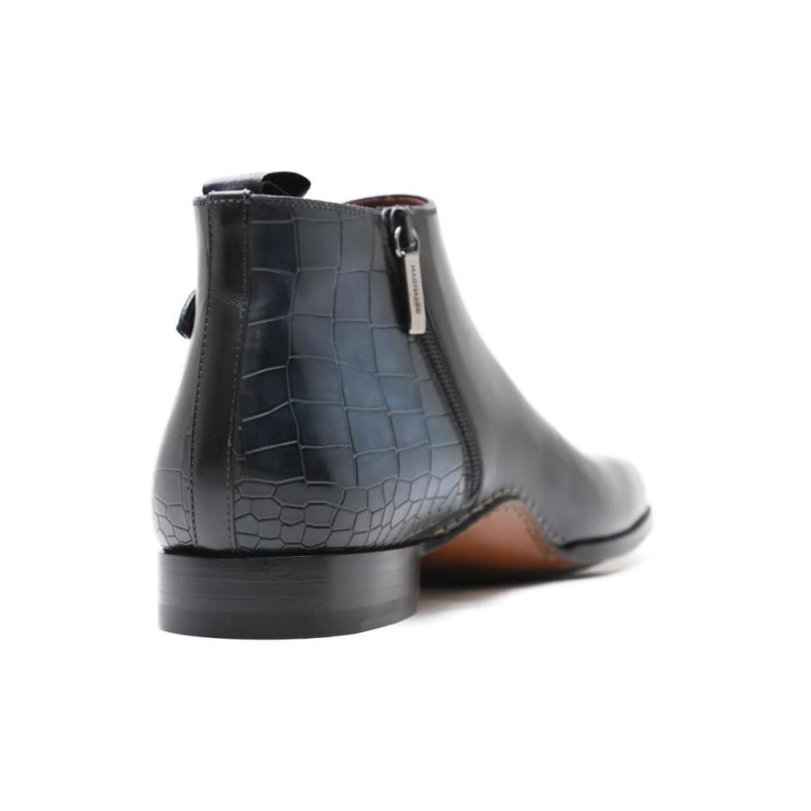 MAGNANNI マグナーニ×クインクラシコ 24141dgydbl サイドジップブーツ 