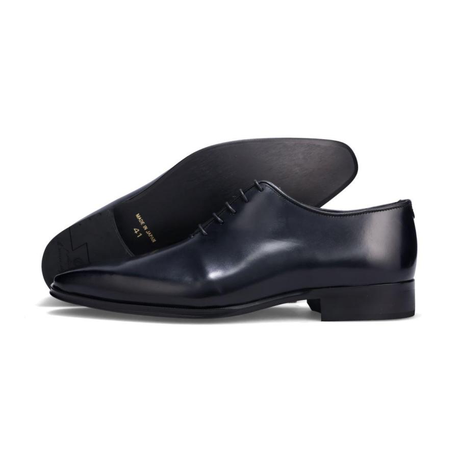 ビジネスシューズ 本革 プレーントゥ ホールカット ブラック クイン